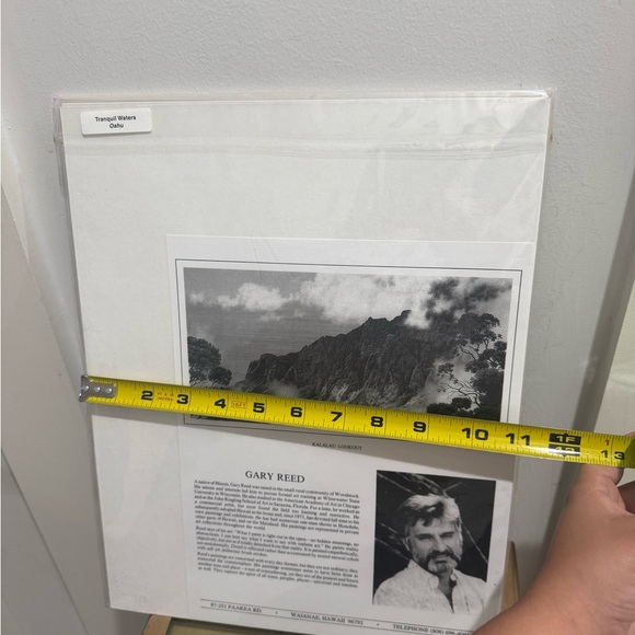 Kalalau Lookout  “Tranquil Waters”signed print by Gary Reed c. 1981 - Picture 8 of 8